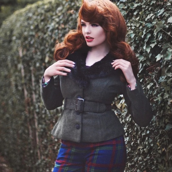 🍄HOST PICK🍄Molly Jacket in Green by Collectif, Size 2XL, Green, NWT